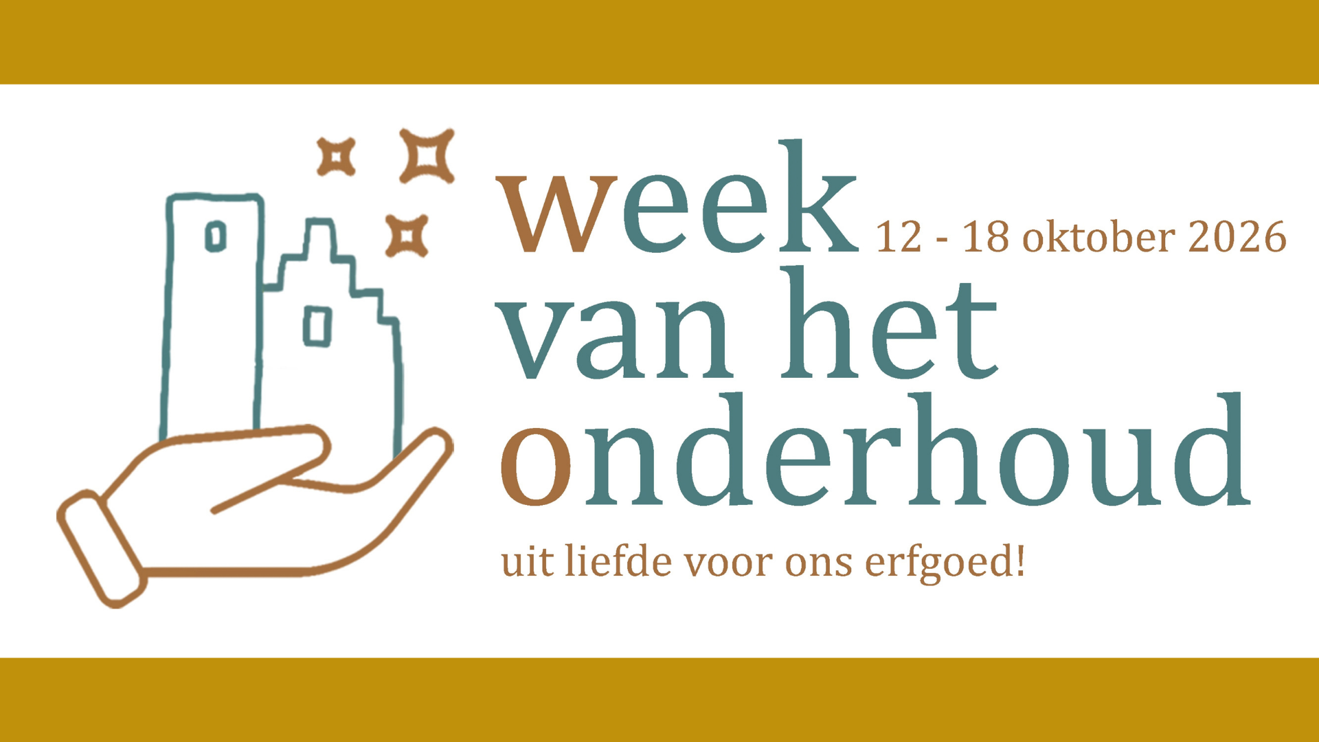Logo week van het onderhoud + datum 12 - 18 okt.